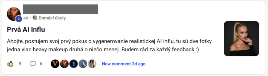 Příspěvek člena komunity